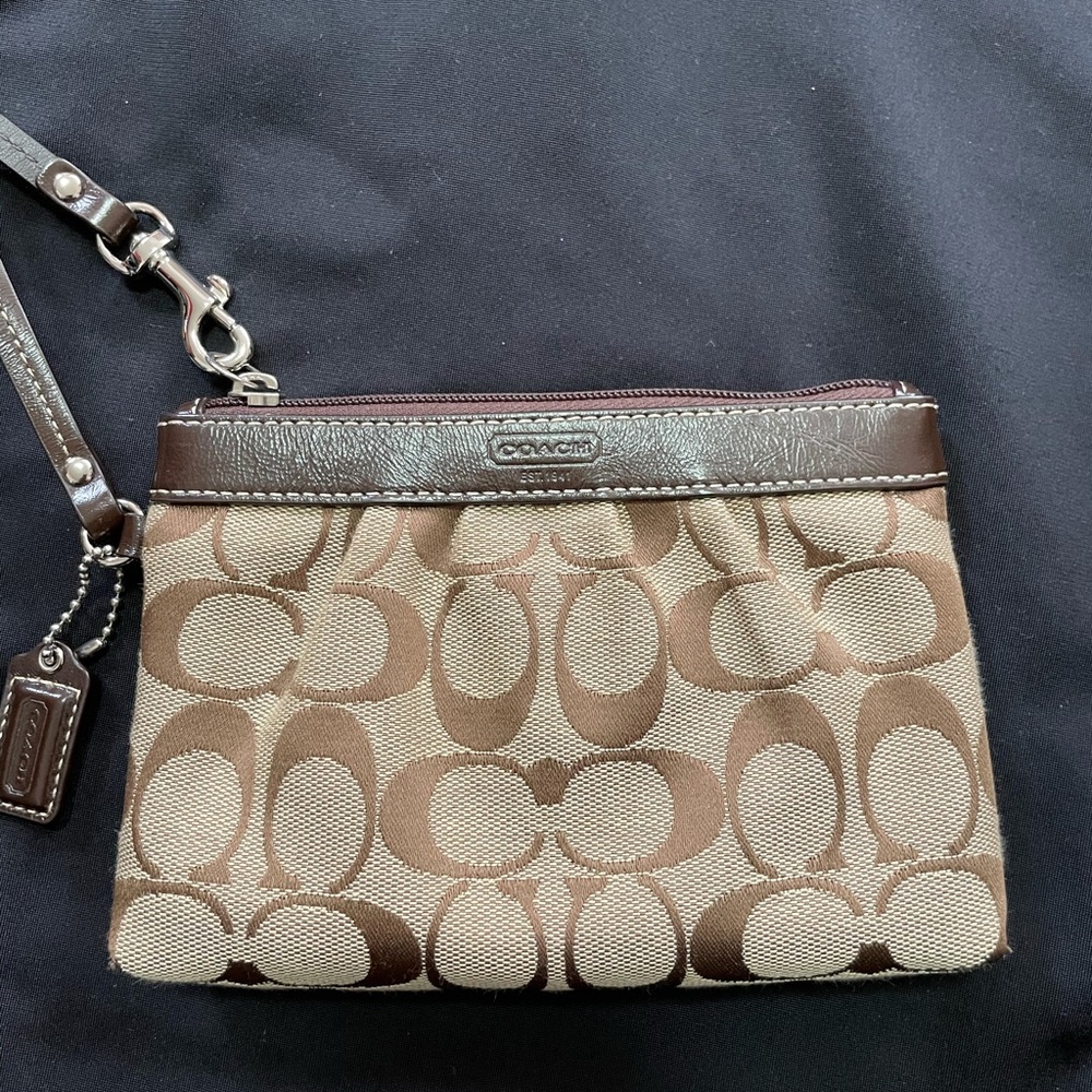 Brown Coach Wristlet